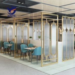 Customized Oval Metal Separator Partition Panel Stainless Steel <strong>Screen</strong> &amp; <strong>Room</strong> <strong>Divider</strong> <strong>for</strong> Milk Tea Coffee Shop Noodle Restaurant - Product Image 1