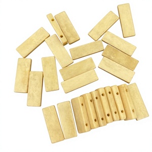 Cuentas espaciadoras de hueso natural envejecido de 2 agujeros, 25 piezas, temática animal hecha a mano, espaciadores de 1 pulgada para uso diario FAIZACRAFT FC-7919 - Product Image 1
