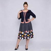 Geenlinm  Ensemble de vêtements pour femmes grandes tailles, deux pièces, robe d'église, costumes décontractés pour femmes
