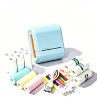 Printer seluler Mini portabel, Printer Tik Tok 203dpi Dot matriks tanpa kabel, cetak cepat dengan kode QR & Label kode batang stiker stok