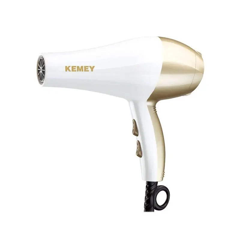 Новое поступление, высокое качество, низкий уровень шума фен kemey Km-810 профессиональный белый отрицательных ионов парикмахерские фен для волос