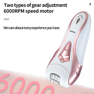 Kemei Km-3010 <span class=keywords><strong>Depiladora</strong></span> Eléctrica para Mujer 6000 RPM, Lima de Pies 3 en 1, Batería 450mAh, Carga USB, Caja de Regalo de Lujo, Venta al por Mayor - Product Image 4