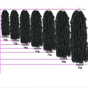 Extensions au crochet Amygirl Butterfly Locs 10-30 pouces en fibre haute température, tresses pré-bouclées de qualité supérieure, trame simple, teintes en noir - Product Image 4
