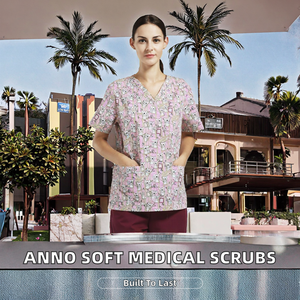 ชุดสครับเวสบูชา ผลิตจากโพลีเอสเตอร์/ผ้าฝ้าย ทอในจีน ด้วยเทคโนโลยีขั้นสูง เหมาะสำหรับแพทย์ พนักงานคลินิก ระบายอากาศได้ดี นุ่มสบาย ชุดยูนิฟอร์มพยาบาล ชุดสครับทางการแพทย์ - Product Image 2