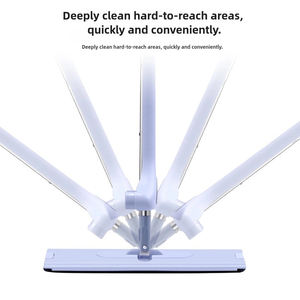 Vadrouille domestique vadrouille sèche et humide agrandir le nettoyage des sols domestiques paresseux surdimensionnés 360 rotatif mains libres plat outil de nettoyage en gros - Product Image 5