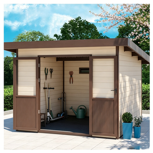 Caseta de Almacenamiento Resistente para Exteriores de WPC, Ideal para la Organización del Jardín y Práctica para Guardar Herramientas y Equipos - Product Image 4