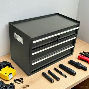 Armoire à outils professionnelle à 4 tiroirs avec serrure, <span class=keywords><strong>coffre</strong></span> à outils métallique mobile populaire pour le bureau, l'entrepôt et le garage - Product Image 6