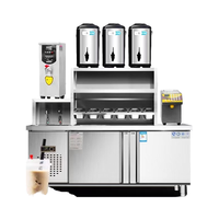 Table de travail sur mesure 2026 pour salon de thé, comptoir à bubble tea, équipement double température pour usage domestique et industriel alimentaire – En promotion