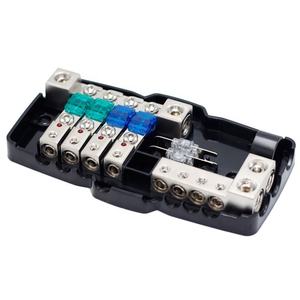 Porte-fusible <span class=keywords><strong>ANL</strong></span> à 4 voies multifonctionnel à LED pour stéréo de voiture avec masse Mini ANS Boîte à fusibles Bloc de distribution 30A 60A 80A - Product Image 1