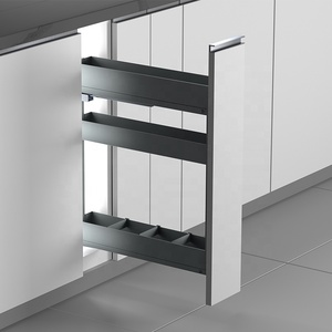 Modern 3-Tier Pull Out Sliding Basket In-Cabinet <b>Kitchen</b> <b>Storage</b> Accessory With Divides Easy Installation China Supplier <b>Kitchen</b> - Product Image 4