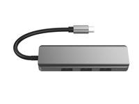 Hub USB-C 5-en-1 compatible OEM/ODM à 100 %, 4K, avec câble tressé 3-en-1, boîtier en ABS/alliage d'aluminium, protection contre les courts-circuits pour ordinateur portable
