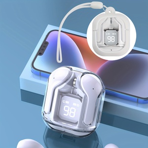 Écouteurs stéréo sans fil colorés BT V5.3, <span class=keywords><strong>casque</strong></span> mains libres en silicone avec affichage numérique de la capacité de la batterie, oreille étanche IPX5 - Product Image 6