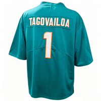 Jersey Berkualitas Tinggi 1 # Tagovailoa 10 # Pergunungan 17 # Waddle 28 # Jersey Bordir Achane American Football Jersey Kustom