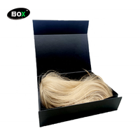 Boîte cadeau magnétique haut de gamme en carton blanc avec ruban, logo personnalisé, imperméable, pour emballage de perruques et extensions capillaires