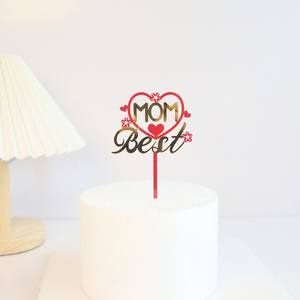 Décoration de gâteau en acrylique double couche pour <span class=keywords><strong>la</strong></span> fête des mères, meilleure <span class=keywords><strong>maman</strong></span>, joyeux anniversaire <span class=keywords><strong>maman</strong></span> - Product Image 3