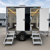 Remorque Sanitaire Mobile Autonome – Bloc d'Ablution Modulaire Préfabriqué Prêt à l'Emploi pour la Logistique, Déploiement Rapide sur Site, Écologique