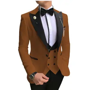 New Arrival High Quality 3 Pieces Wedding Business Groom Wear Blazers Men's Suits