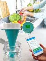 Moniteur intelligent de qualité de l'eau 6-en-1: EC, PH, ORP, température, testeur de chlore et de salinité pour piscines, aquariums et aquariums