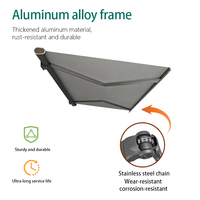 Buatan Cina tugas berat perlindungan hujan matahari Aluminium dapat ditarik lengan lipat penuh kaset luar ruangan bermotor tenda naungan