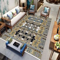 Tapis floral absorbant l'eau, fabriqué à la machine, séchage rapide, antidérapant, écologique, adapté aux animaux domestiques, style bohème, à poils ras