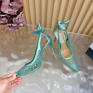 Zapatos de Tacón Alto Stiletto de Diseño para Novia, con Punta en Pico, Brillantes Plateados, Zapatos de Fiesta para Mujer, 5 cm, Ligeros - Product Image 6