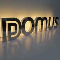 Enseigne lumineuse LED 3D personnalisée pour la publicité sur les bâtiments, étanche IP65, télécommande