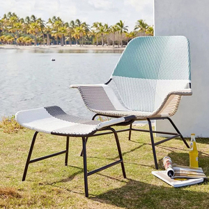 Mobilier d'extérieur de style nordique chaise en <span class=keywords><strong>rotin</strong></span> chaise de table de balcon simple <span class=keywords><strong>petit</strong></span> canapé cour jardin <span class=keywords><strong>fauteuil</strong></span> de loisirs - Product Image 1