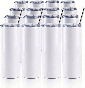 Bouteille d'eau isotherme en acier inoxydable 15oz 20oz, gobelet mince à double paroi, isolation sous vide, vierges pour sublimation, en stock - Product Image 1