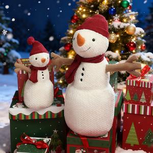 Oso de Peluche Sammy, Diseño de Muñeco de Nieve, Decoración Navideña, Adorno Bonito, Tela de Franela, Forro de Malla Súper Suave - Product Image 2