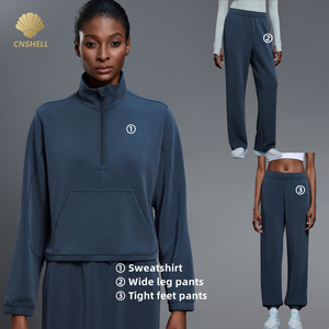 Pantalon de survêtement CNSHELL à taille basse pliable avec cordon de serrage, jambes larges, en modal, pieds ouverts, <span class=keywords><strong>jogger</strong></span> - Product Image 6