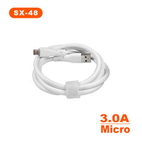 Vente en gros de 1m de câble de données USB à charge rapide 3A V8 Micro-USB pour Android pour téléphone portable Samsung avec boîte pour utilisation sur ordinateur