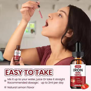 OEM/ODM Gotas de hierro Suplemento mineral Suplemento dietético Cada botella de 60ml es rica en vitamina B12 Hierro y ácido fólico - Product Image 3