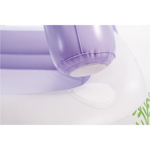 Piscine gonflable pour enfants en PVC durable avec scène océanique et auvent, multicolore, protection solaire - Product Image 3