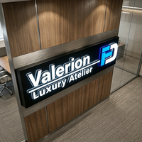 Enseigne personnalisée avec logo 3D, éclairage frontal, enseigne LED 3D avec logo d'entreprise, enseigne commerciale, lettres en acrylique, enseigne publicitaire