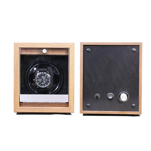 Custodia per orologio a rotazione silenziosa in legno di noce di lusso caldo 1 2 3 4 6 slot con orbita automatica scatola avvolgitore anteriore aperta - Product Image 5