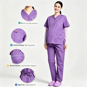 Haut de blouse de maternité extensible et doux sur mesure pour femme enceinte avec soutien abdominal pour médecin ou infirmière enceinte - Vente en gros - Product Image 2