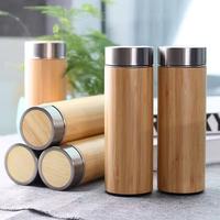 Botol Vakum Kecolove Cangkir Kopi Mobil Bambu Hadiah Dewasa 316 Stainless Steel Termos Air Kayu Bambu