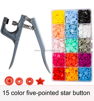 Kit d'outils d'installation de boutons-œil multicolores DIY avec pince à pression manuelle en fer étanche pour usage domestique et projets créatifs