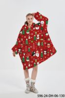 Usine En Gros Surdimensionné De Noël Portable Couverture À Capuche Pour Adultes Taille Unique Tous Les Adultes Sherpa Sweat Couverture