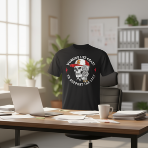 Lavoro a gambe allungate per sostenere il design grafico di Lazy Skull, t-shirt promozionale unisex a maniche corte con scollo rotondo, taglia adulto - Product Image 2