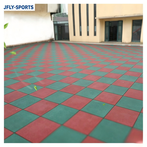 Dalles de sol en caoutchouc EPDM emboîtables, isolation acoustique, revêtement de sol pour salle de sport extérieure, tapis en caoutchouc imperméable pour la communauté résidentielle - Product Image 1
