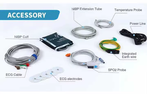 Veterinarios multiparámetros <span class=keywords><strong>de</strong></span> mano para mascotas, hospital, clínica, <span class=keywords><strong>signos</strong></span> vitales, presión arterial, monitores <span class=keywords><strong>de</strong></span> veterinario con estación central, 2 unidades - Product Image 5