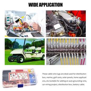 ขั้วต่อสายไฟทองแดงพร้อมท่อหดความร้อน 110 ชิ้น คละขนาด AWG6 8 10 12 14 2 4 ขั้วต่อสายไฟสำหรับงานเดินสายไฟฟ้า - Product Image 2