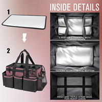Panier de rangement extra-large pour produits et outils de nettoyage, sac de rangement pour outils de lavage de voiture avec poignées