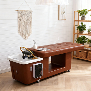 Cama de masaje eléctrica moderna Kisun, mesa de cuidado, muebles, peluquería de Metal, silla de lavado para peluquerías - Product Image 5