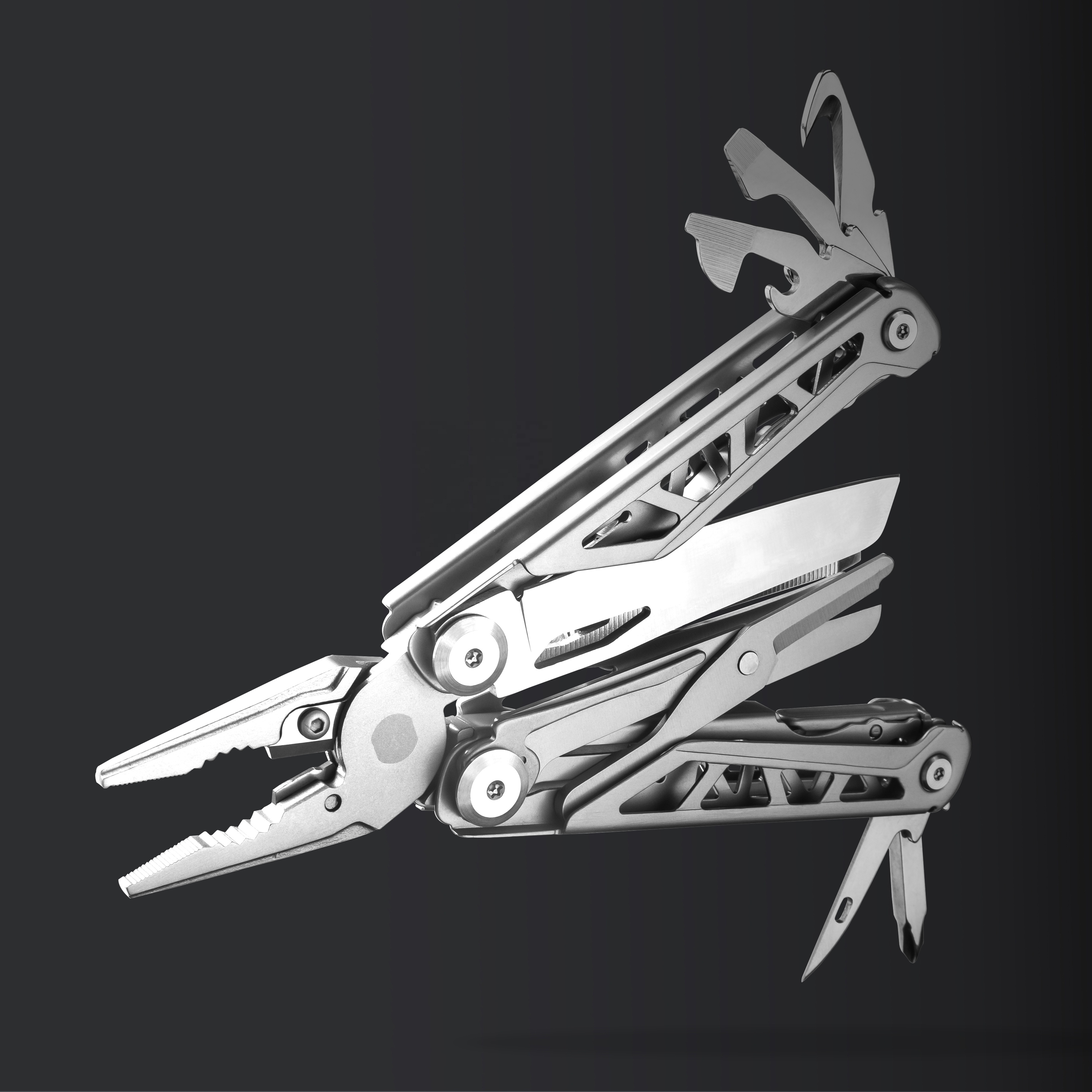 Camping Accessories Survival Gear And Equipment 14 In 1 Saw Screwdrivers Pliers Bottle Opener Gifts For Men Women Multitool