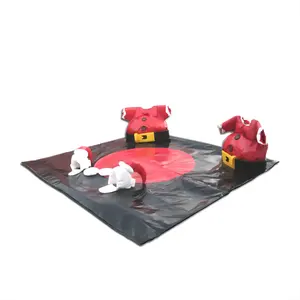Commercial Inflatable Adult Santa Sumo Set with Mat