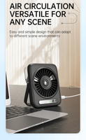 Mini ventilateur portable magnétique avec batterie 4000 mAh, rechargeable par USB, réglable à 180°, ventilateur personnel ultra-fin pour le refroidissement de l'air