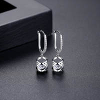 LUOTEEMI — boucles d'oreilles féerique en diamant pour filles, bijou moderne et mignon fait à la main