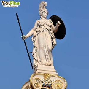 Escultura italiana de mármol para exteriores, <span class=keywords><strong>estatua</strong></span> de <span class=keywords><strong>diosa</strong></span> Athena para jardín - Product Image 6